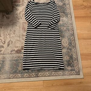 Black and White Striped Dress